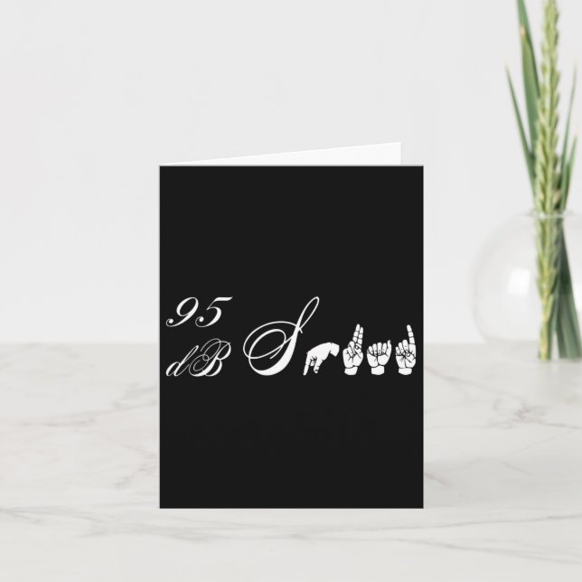 95 Db Squad Handskpråk för medvetenhet om hörselne Kort (Framsida)