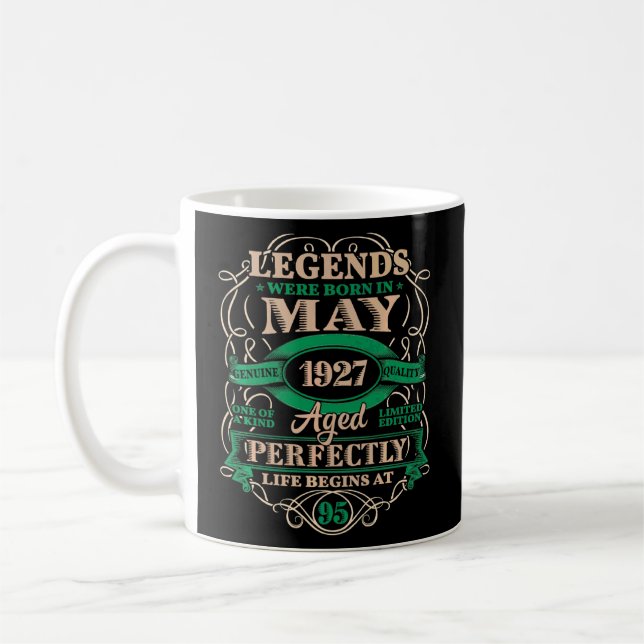 95:e födelsedag för förklaringarna födda maj 1927  kaffemugg (Vänster)