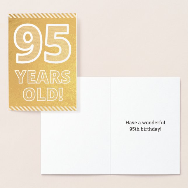 95:e födelsedagen: "95 ÅR GAMLA!" Guldfiskekort Folierat Kort (Display)