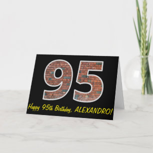 95:e födelsedagen - Brickmuren Mönster "95" w/ Nam Kort
