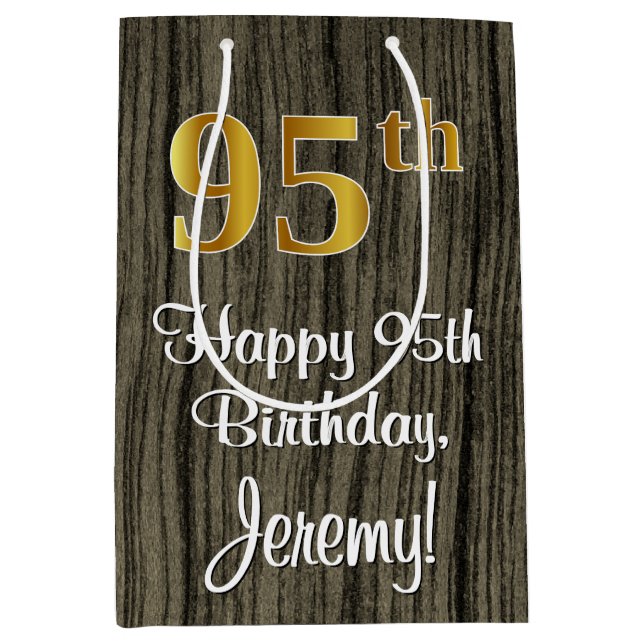 95:e födelsedagen: Elegant Faux Guld look #, Faux  (Framsidan)