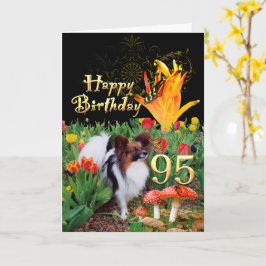95:e födelsedagen Tulip-trädgårdsfjärilar papillon Kort