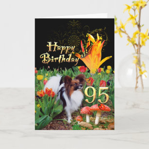 95:e födelsedagen Tulip-trädgårdsfjärilar papillon Kort