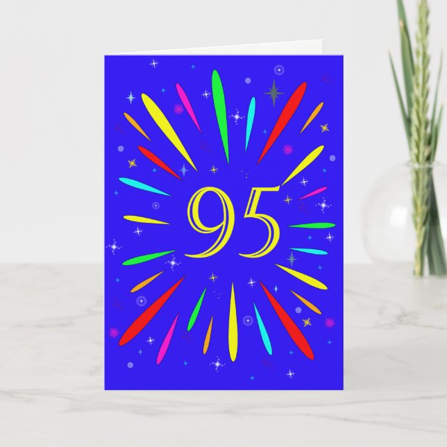 95:e födelsedagsexplosionskort kort (Framsida)
