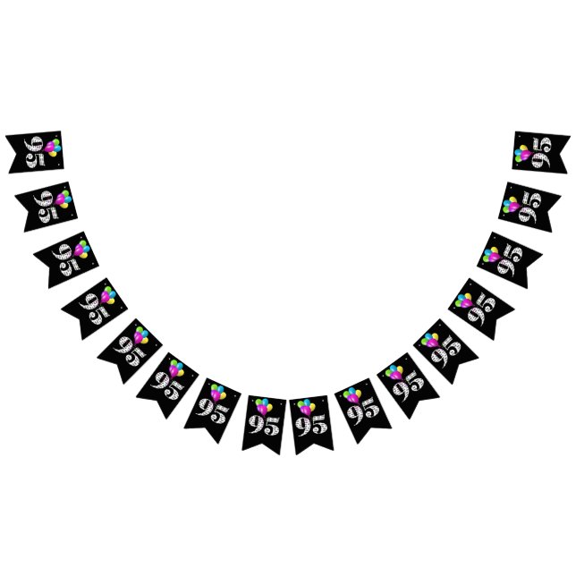 95:e födelsedagsfestens ballonger vimplar (Alla)