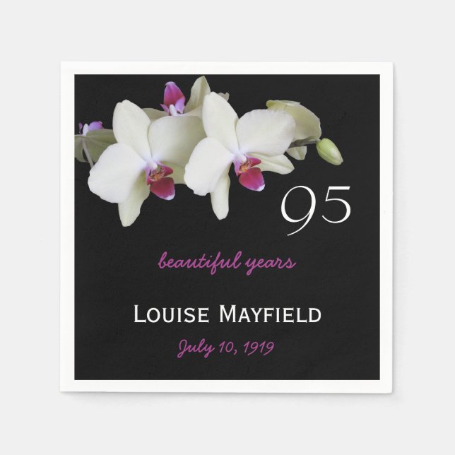 95:e Födelsedagsfestens Pappra blöjor Pappersservett (Framsidan)