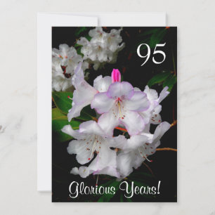 95:e födelsedagshälsningen/Elegantens Rosa Azaleas Inbjudningar