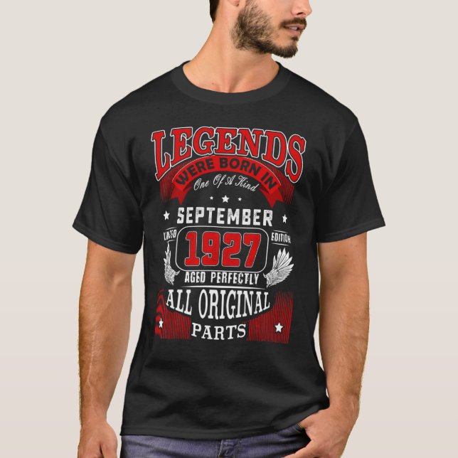 95:e födelsedagsleden, född i september 1927 95 Y T Shirt (Framsida)