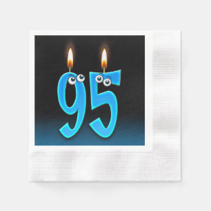 95:e födelsedagsljus med ögonbollar pappersservett