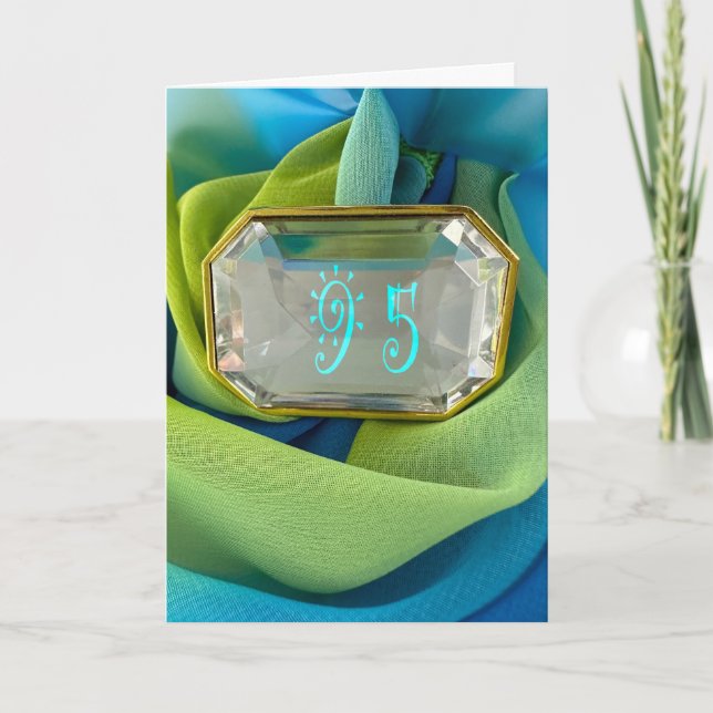 95:e Grattis på födelsedagen-95-årsjubileet Kort (Framsida)