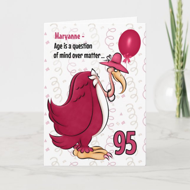 95:e populära födelsedagsdagen Rosa Buzzard med Na Kort (Framsida)