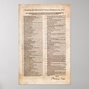 95 Martin Luthers Theses: Protestant Reformation Poster