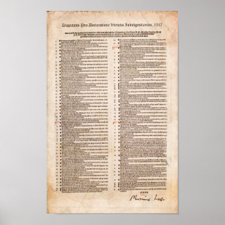 95 Martin Luthers Theses: Protestant Reformation Poster