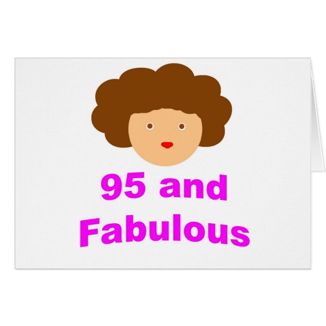 95 och sagolikt hälsningskort (Framsidan Horizontal)