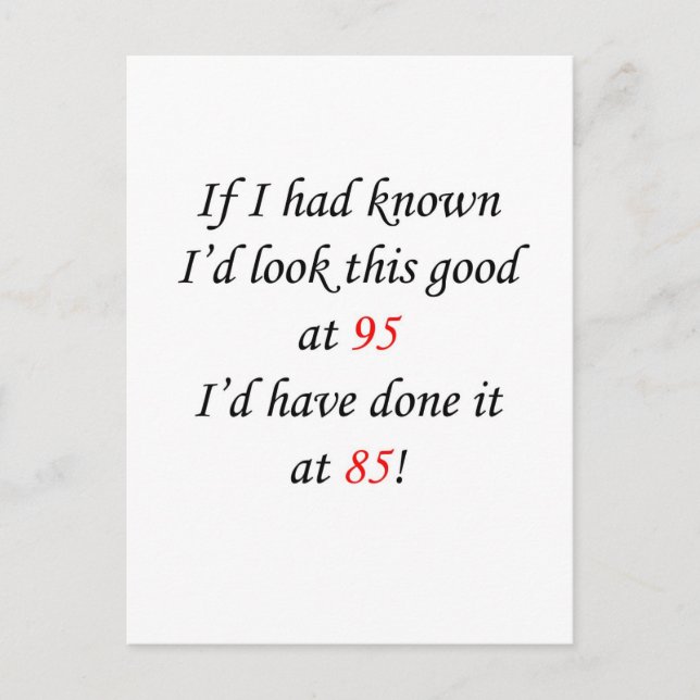 95 Om jag hade vetat Vykort (Framsida)