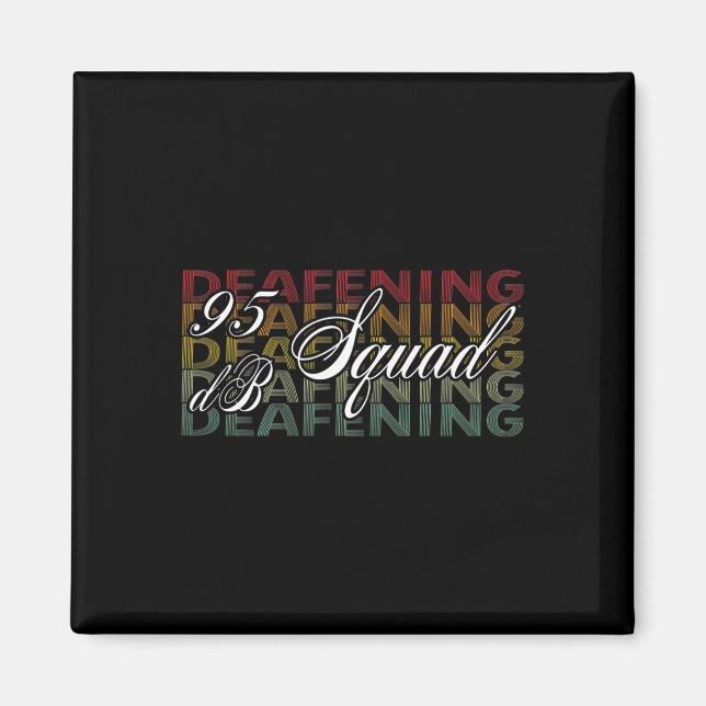 95dB Tandskyltsskylt hörselnedsättning Magnet (Framsidan)