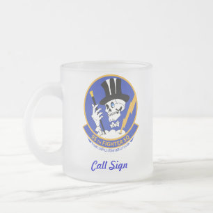 95th Den beställnings- kaffemuggen w/call Frostad Glasmugg