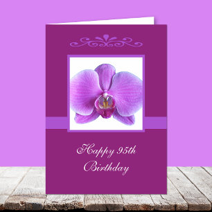 95th födelsedagkort för Orchid Kort
