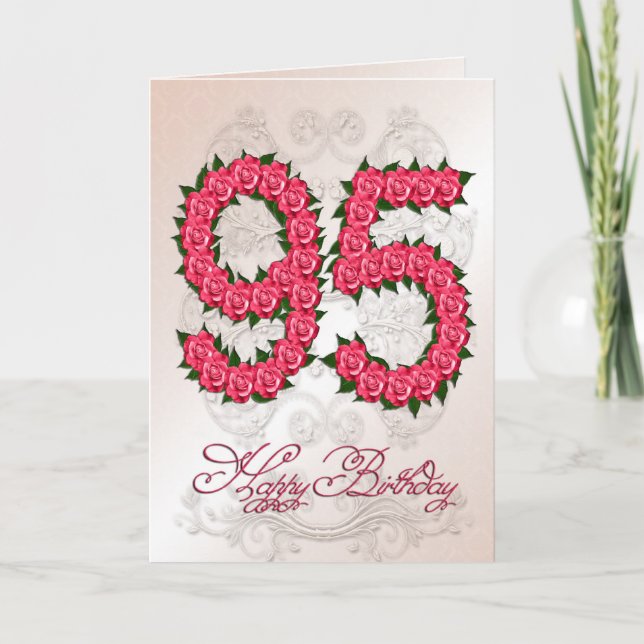 95th födelsedagkort med ro och löv kort (Framsida)