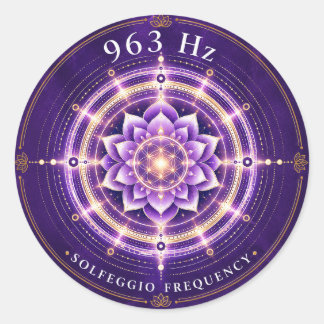 963 Hz Solfeggio Frekvens Klistermärke