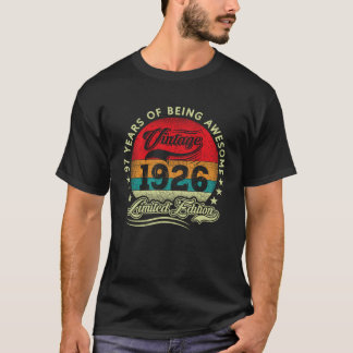 96 år Fantastisk sedan januari 1927 Vintage 96 tim T Shirt