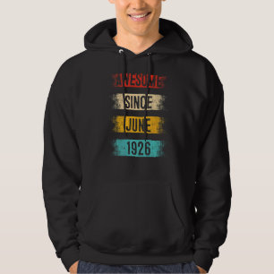 96 år gammal Fantastisk sedan juni 1926 96:e födel Hoodie