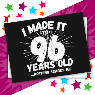 96 år gammal sarkastisk meme rolig 96-årsdag vykort