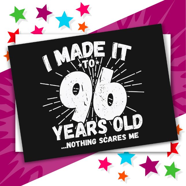 96 år gammal sarkastisk meme rolig 96-årsdag vykort (Skapare uppladdad)