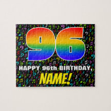 96-årsdag — Roliga, färgglada musik symboler & “96