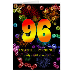 96:e födelsedag fortfarande i raketläge hälsningskort