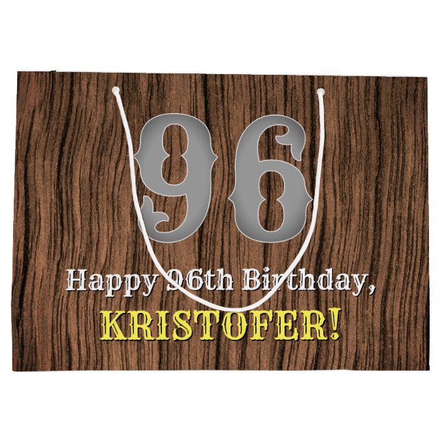 96:e födelsedag: Land Western Inspired Titta, Namn (Baksidan)