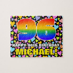 96:e födelsedag - Roligt, hjärtklappning + "96" Pussel