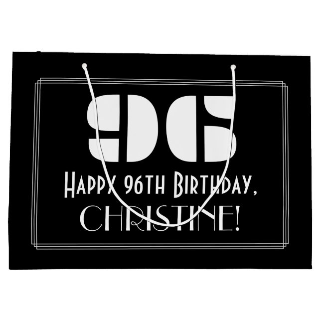 96:e födelsedagen ~ Art Deco Inspired Titta "96" + (Baksidan)