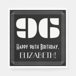 96:e födelsedagen: Art Deco Inspired Titta "96" + Pappersservett