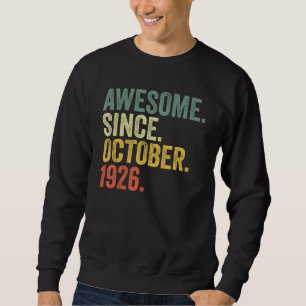 96:e födelsedagen Fantastisk sedan oktober 1926 96 Lång Ärmad Tröja