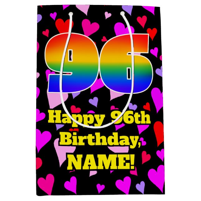 96:e födelsedagen: Loving Hearts Mönster, Regnbåge (Framsidan)