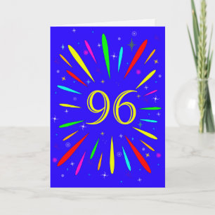 96:e födelsedagsexplosionskort kort