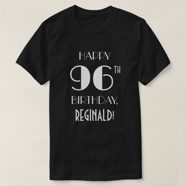 96:e Födelsedagsfesten - Art Deco-inspirerad look  T Shirt (Design framsida)