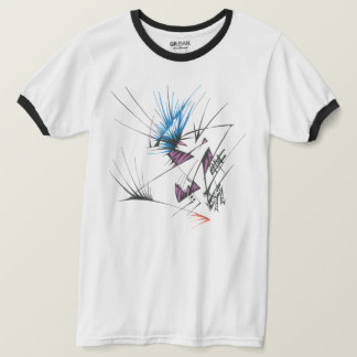 96 Färgglad Abstrakt Tribal Tatuering Konst T Shirt
