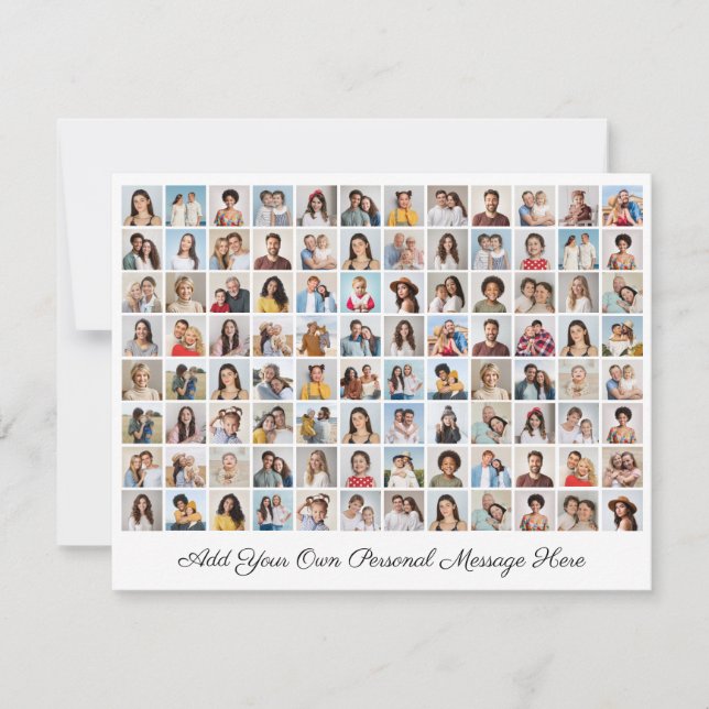 96 Fotokollage lägg till din egen Hälsning Julkort (Framsida)