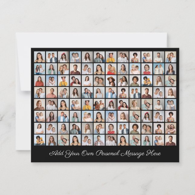 96 Fotokollage Lägg till din egen hälsning Julkort (Framsida)