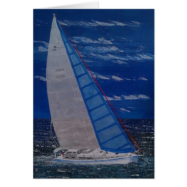 96-fotsdrömmande hälsningskort (Framsidan)