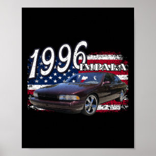 96 Impala Lowrider Ss 4:e juli Amerika Poster
