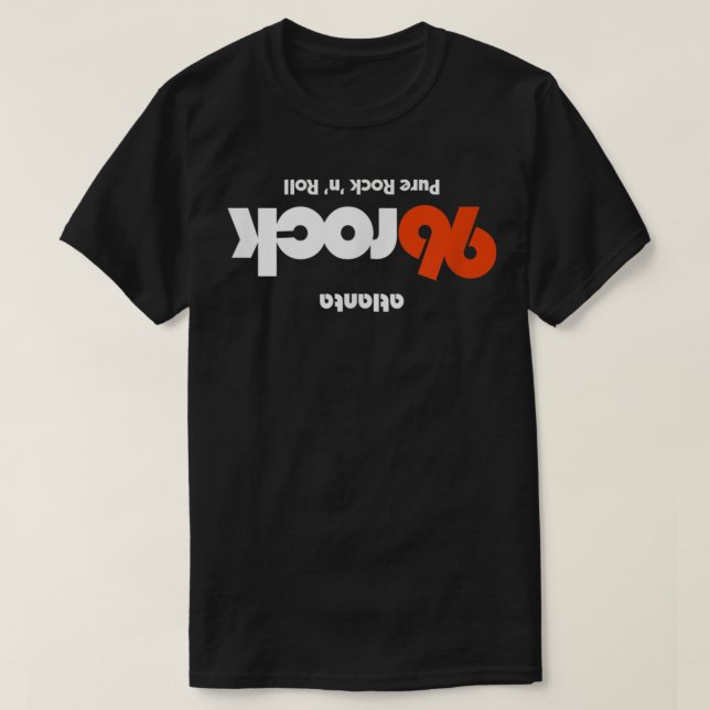 96 Sten Atlanta upp och ned Mörk T Shirt (Design framsida)