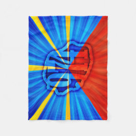 974 Ile de la Réunion - Drapeau réunionnais Fleecefilt