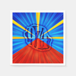 974 Ile de la Réunion - Drapeau réunionnais Pappersservett