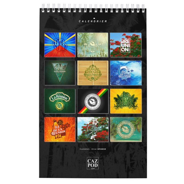 974 Ile de la Réunion Kalender (Baksida)