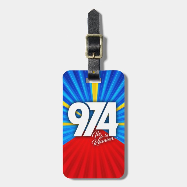 974 Ile de la Reunion Signature Maveli R zoom1 Bagagebricka (Vertikal Framsida)