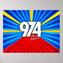 974 Ile de la Reunion Signature Maveli R zoom1 Poster