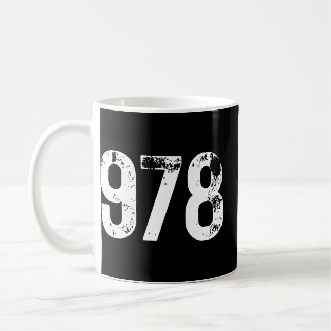 978 Områdeskod Lowell MORSA mobil telefonområdesko Kaffemugg (Vänster)
